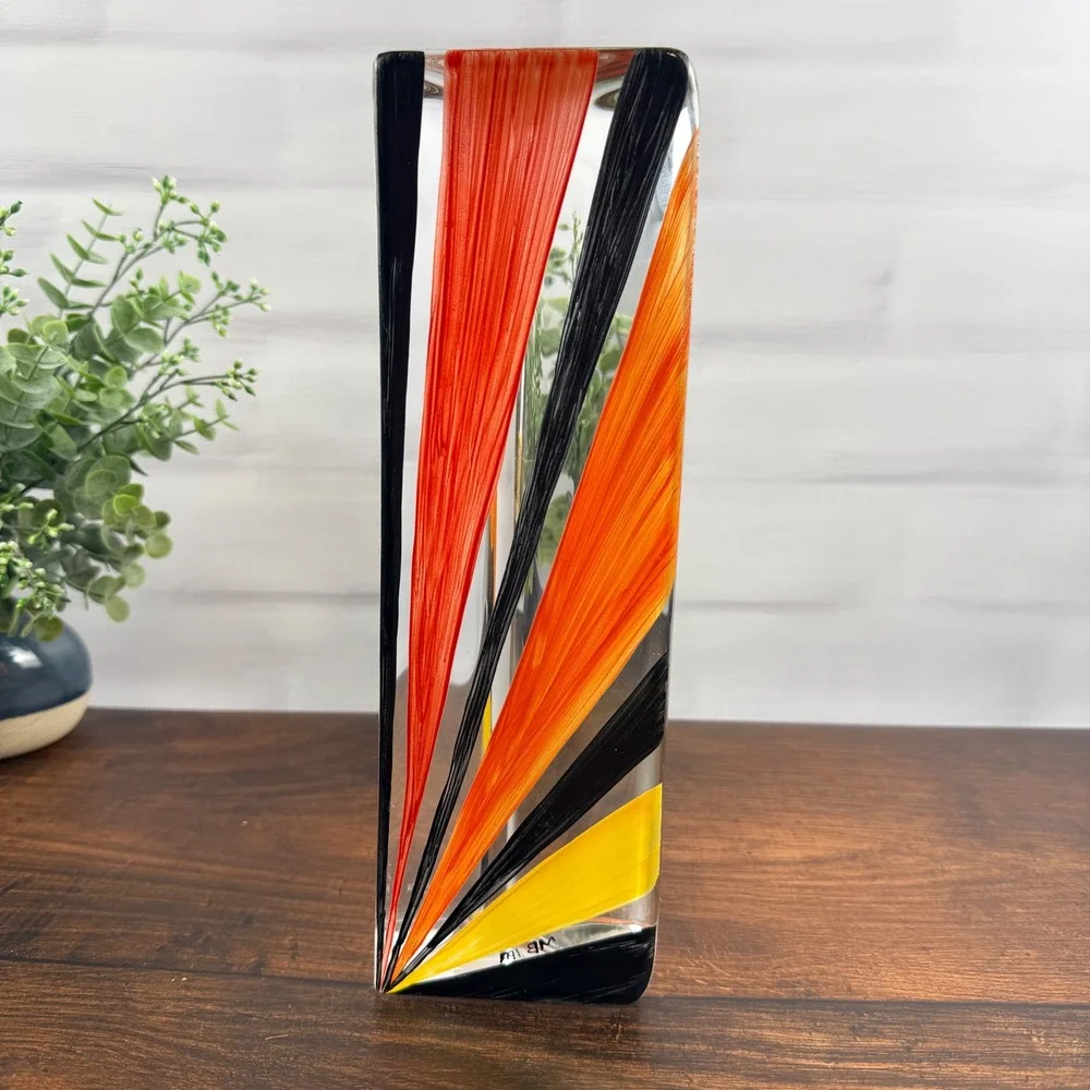 Kosta Boda Kaleidoscope Art Glass Sculpture Monika Backström Signed